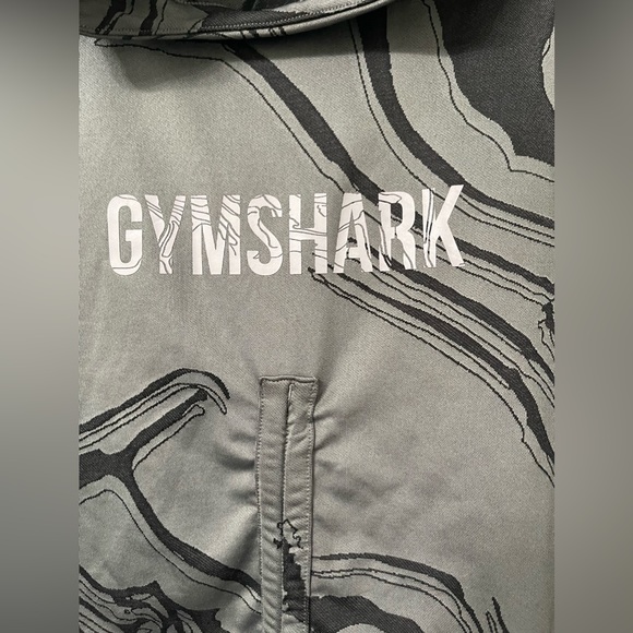 Gymshark Marble Long Sleeve Hooded Crop Pullover - Picture 5 of 7